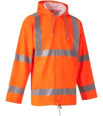 Hi-Vis prodyšná bunda do deště HVS450 YOKO Fluorescent Orange