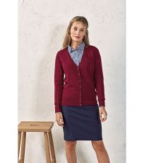 Dámský pletený kardigan na knoflíky PR697 Premier Workwear Burgundy -ca. Pantone 216