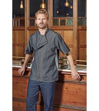 Kuchařská bunda s krátkým rukávem na zip PR906 Premier Workwear Indigo Denim