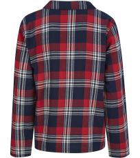 Dámské flanelové pyžamo SK074 SF Red-Navy Check