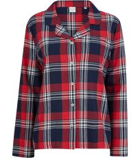 Dámské flanelové pyžamo SK074 SF Red-Navy Check