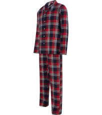 Pánské flanelové pyžamo SF074 SF Red-Navy Check