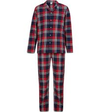 Pánské flanelové pyžamo SF074 SF Red-Navy Check