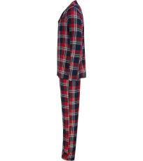 Pánské flanelové pyžamo SF074 SF Red-Navy Check