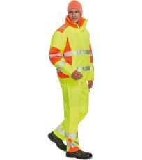 Pánská zateplená HI-VIS bunda TRILA Cerva žlutá/oranžová