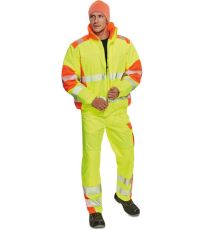 Pánská zateplená HI-VIS bunda TRILA Cerva žlutá/oranžová