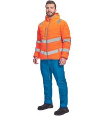 Pánská zimní bunda s HI-VIS pruhy MONTROSE Cerva oranžová