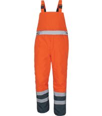 Pánské HI-VIS zimní kalhoty s laclem PADSTOW Cerva oranžová