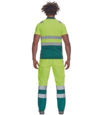 Pánská HI-VIS polokošile CADIZ Cerva žlutá/zelená