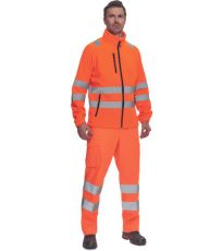 Pánská HI-VIS fleecová bunda ALMERIA Cerva oranžová