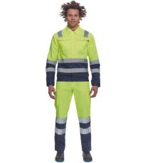 Pánská HI-VIS pracovní bunda VALENCIA Cerva žlutá/navy