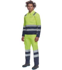 Pánská HI-VIS pracovní bunda VALENCIA Cerva žlutá/navy