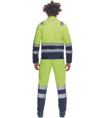 Pánská HI-VIS pracovní bunda VALENCIA Cerva žlutá/navy