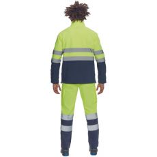 Pánská HI-VIS softshellová bunda GRANADA Cerva žlutá/navy