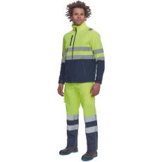 Pánská HI-VIS softshellová bunda GRANADA Cerva žlutá/navy