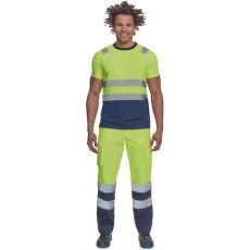 Pánské HI-VIS pracovní kalhoty BURGOS Cerva žlutá/navy