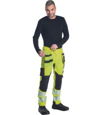 Pánské pracovní kalhoty HI-VIS NEURUM NORDICS HV FL Cerva žlutá