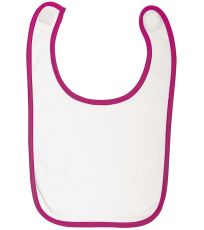 Dětský bryndáček BABIB SOĽS White / Fuchsia