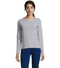 Dámské triko dlouhý rukáv MARINE WOMEN SOĽS White / Navy