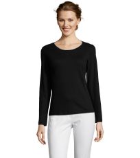 Dámské dlouhé rukávy-T Majestic Women´s Long Sleeves-T Majestic SOĽS Deep black