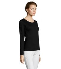 Dámské dlouhé rukávy-T Majestic Women´s Long Sleeves-T Majestic SOĽS Deep black