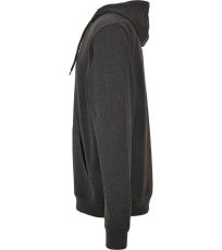 Mikina Terry Zip Terry Zip Hoody Build Your Brand Charcoal (Heather)