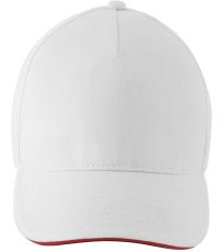 Unisex kontrastní tříbarevná čepice Longchamp Unisex Contrast Three-Colour Cap Longchamp SOĽS Bílá