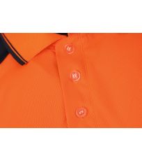 Reflexní dvoubarevné polo HVJ220 YOKO Fluorescent Orange