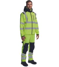 Softshellová bunda HI-VIS KNOXFIELD HVPS Cerva žlutá