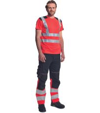 Unisex triko HI-VIS KNOXFIELD HVPS Cerva červená