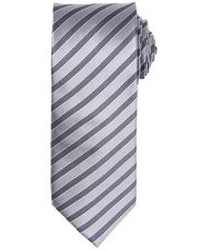 Kravata s dvojitým pruhem PR782 Premier Workwear Silver