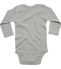 Dětské body s dlouhým rukávem BZ30 Babybugz Heather Grey Melange